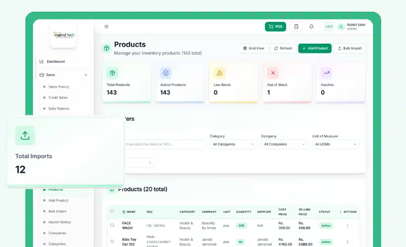 Pos Items. Examples POS Solutions for Streamlined Sales & Inventory | Malind Tech